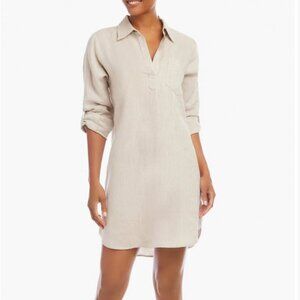 Karen Kane Long Sleeve Linen Shirtdress XL NWOT